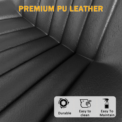 Scandinavian Faux Leather Dining Chair Set