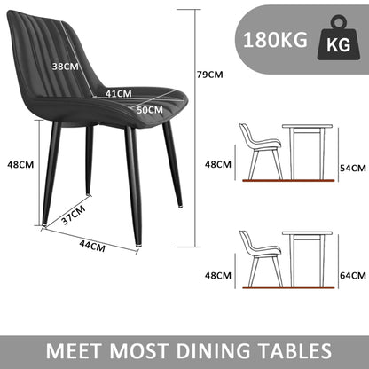 Scandinavian Faux Leather Dining Chair Set