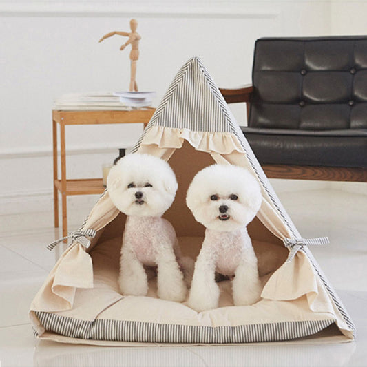Warm Detachable Pet Kennel – Soft Washable Dog & Cat Bed