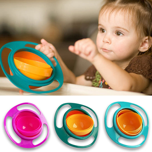 360° Rotating Spill-Proof Baby Bowl – Universal Gyro Bowl for Toddlers & Kids