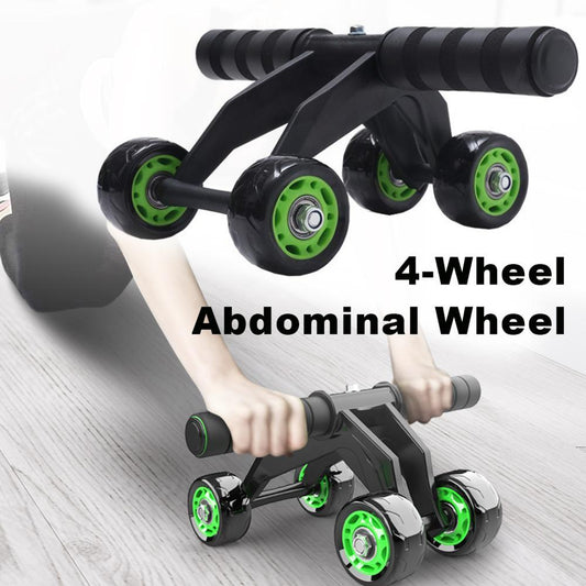  Four-Wheeled Abdominal Roller for Core Strengthening