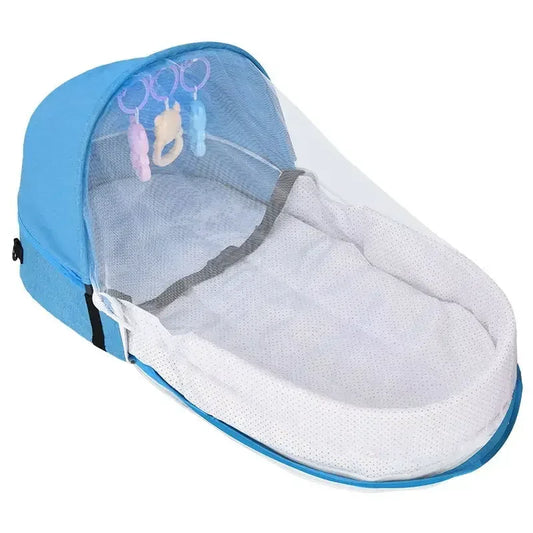 Portable foldable baby bed with bionic nest design for newborns