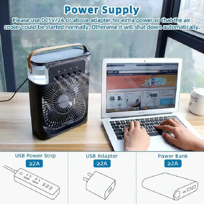 Mini Air Cooler Fully Intelligent Upgraded Fan