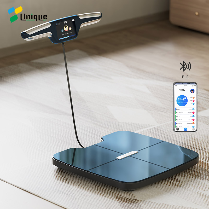 Body Smart Scale 8 Electrodes Professional Composition Analyzer with Handle Bar BMI APP Smart Weight Scale